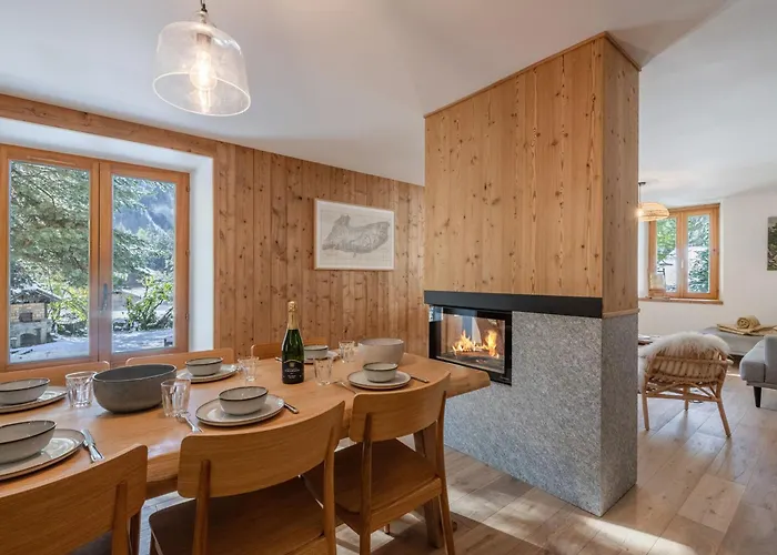 Spacieux 8 Pers. Avec Cheminee A Argentiere - Fr-1-343-270 * Chamonix